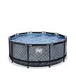 EXIT Frame Pool o360x122cm (12v Cartridge filter) – Stone Grey