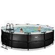 EXIT Frame Pool o488x122cm (12v Cartridge filter) – Black-Leather Style
