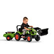 FALK Šlapací traktor Claas Arion 410 s nakladačem a vozíkem, zelený
