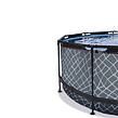 EXIT Frame Pool o360x122cm (12v Cartridge filter) – Stone Grey