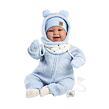 Llorens 84479 NEW BORN - realistická panenka miminko se zvuky a měkkým látkovým tělem - 44 cm