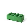6040061734 LEGO úložný box 8 s šuplíky - tmavě zelená - poškozený obal