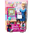 Mattel Barbie Povolání herní set s panenkou Učitelka blondýna v modrých šatech