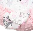 New Baby Luxusní hnízdečko s polštářkem a peřinkou z Minky růžové