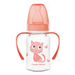 CANPOL BABIES Láhev s potiskem HAPPY ANIMALS 120 ml s úchyty 