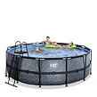 EXIT Frame Pool o427x122cm (12v Sand filter) – Stone Grey