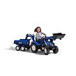 FALK Šlapací traktor New Holland T8 s nakladačem, bagrem a maxi vozíkem