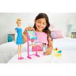 Mattel Barbie Povolání herní set s panenkou Učitelka blondýna v modrých šatech