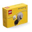 LEGO Věšák na zeď, 3 ks - bílá, černá, šedá