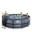 EXIT Frame Pool o427x122cm (12v Sand filter) – Stone Grey