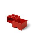 LEGO úložný box 4 s šuplíkem - červená