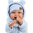 Llorens 84479 NEW BORN - realistická panenka miminko se zvuky a měkkým látkovým tělem - 44 cm